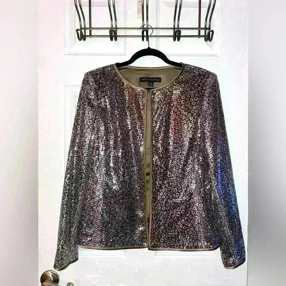 Nipon Boutique Jackets & Blazers - Nipon Boutique sequined open front jacket, size 10